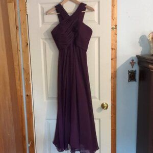 Morilee Madeline Gardner Mother Bridesmaid Sleeveless Dress Gown Sz 14 Purple